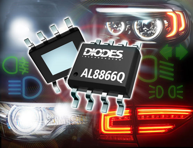 Diodes宣布推出AL8866Q LED 驅(qū)動(dòng)器，擴(kuò)大符合汽車標(biāo)準(zhǔn)的產(chǎn)品組合。