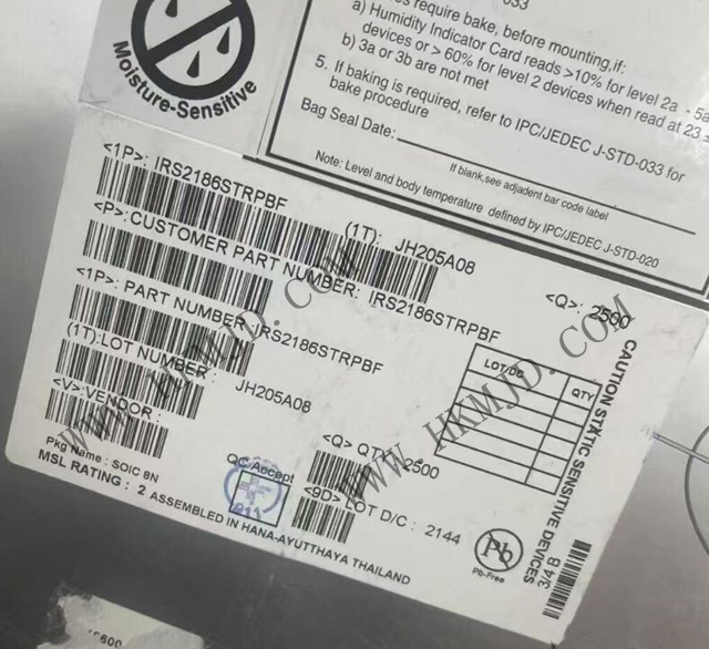 [供應] IRS2186STRPBF（英飛凌）600V，EiceDRIVER? 高壓側和低壓側柵極驅動器 IC