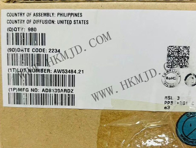 [出售] AD8139ARDZ (ADI) 低噪聲、高性能差分放大器
