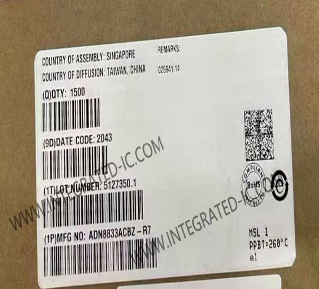 [供應(yīng)原裝] ADI ADN8833ACBZ 1A，熱電冷卻器(TEC)驅(qū)動器