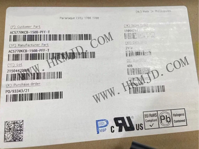 Allegro 電流傳感器 ACS770KCB-150B-PFF-T，明佳達(dá)電子原裝正品現(xiàn)貨供應(yīng)